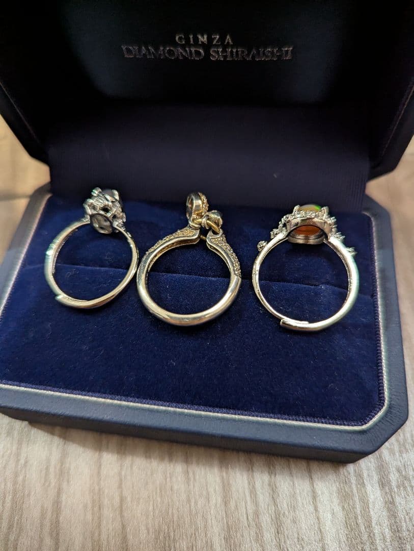 k18 ハートリング オパールリング 3点セット