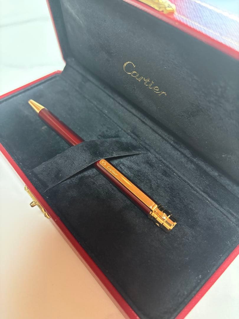 Cartier カルティエ ボールペン レッド ゴールド ボックス付き - メルカリ