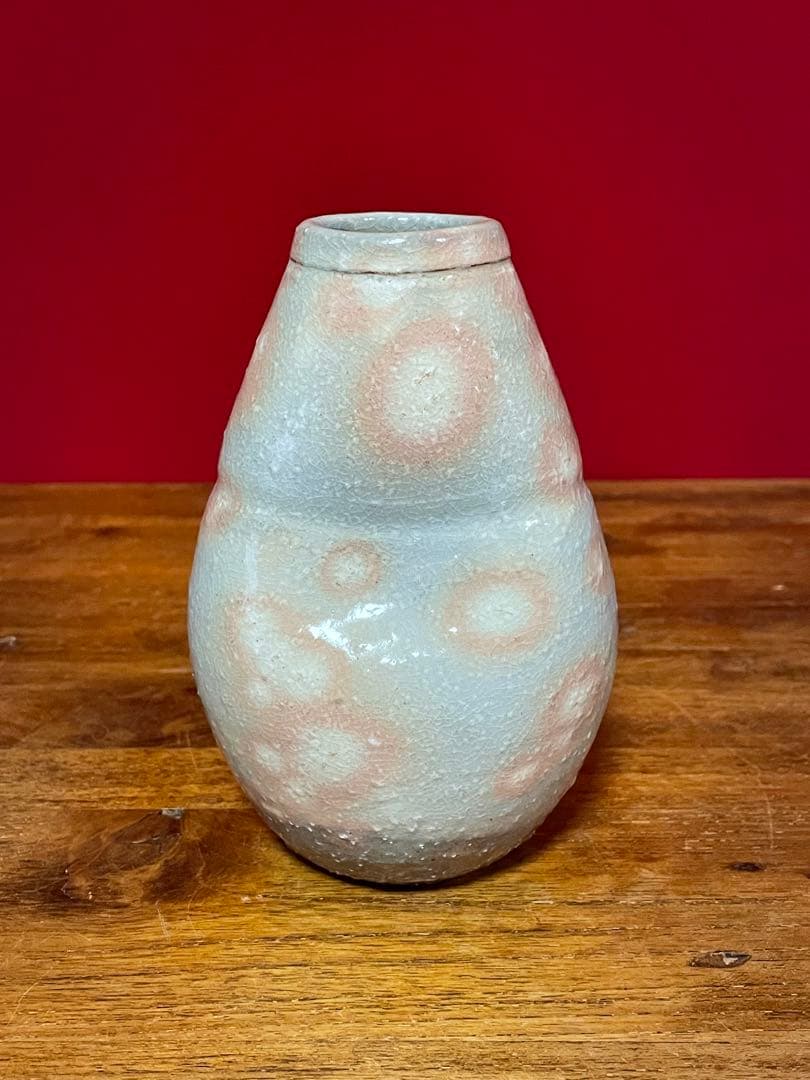 十三代田原陶兵衛 萩掛花入 裏千家十六代 坐