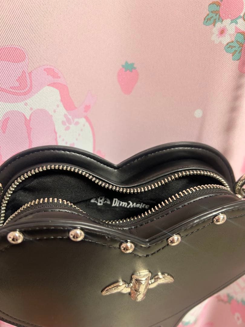 dimmoire ハート型ポシェット Black