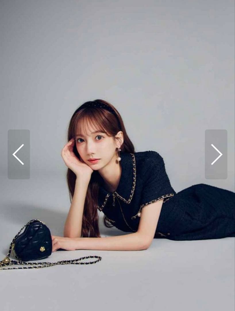 ジュエルズ　ブラックツイードドレス