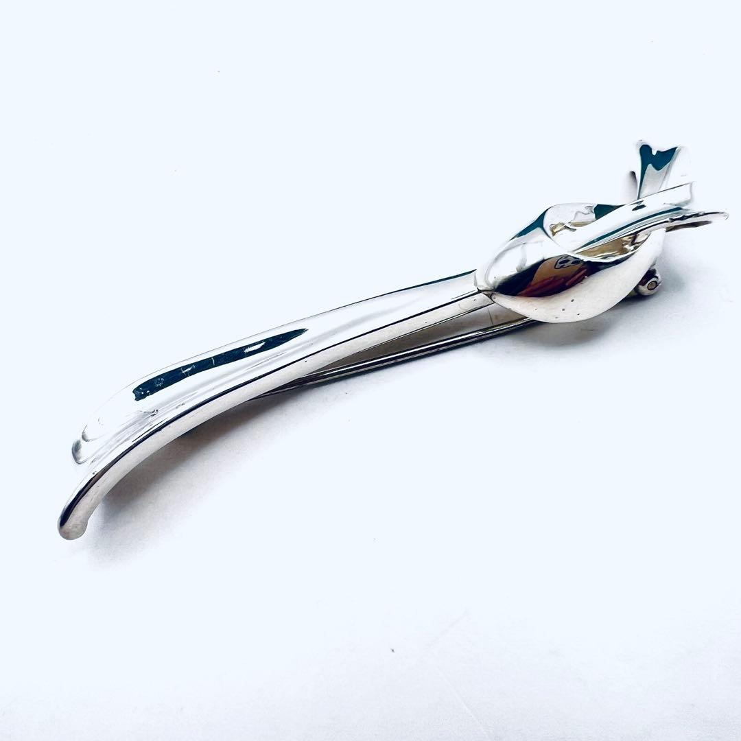 美品✨ティファニー リボン ピンブローチ シルバー Knot ヴィンテージ