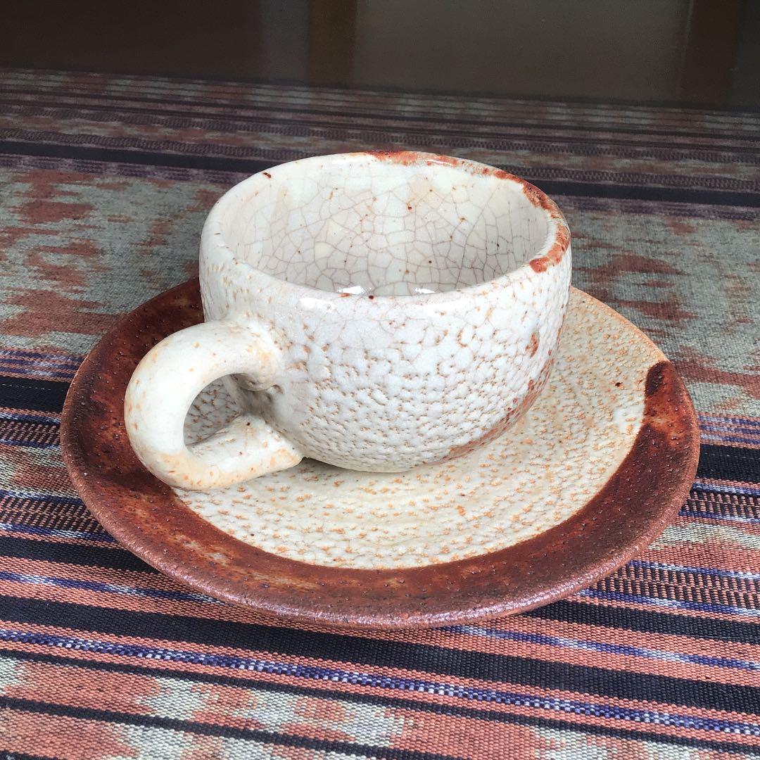 志野焼 北山窯 カップ&ソーサー 5客