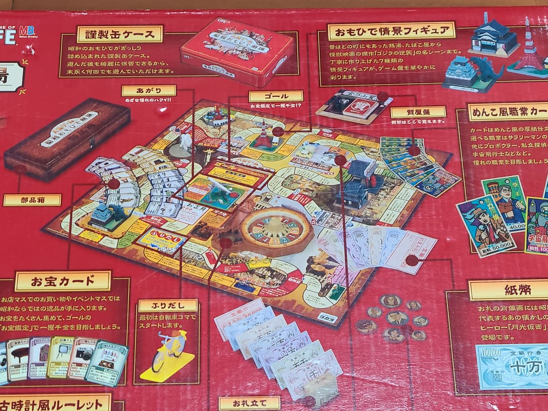 【メーカー誤植版】人生ゲーム　昭和おもひで劇場　レア限定品