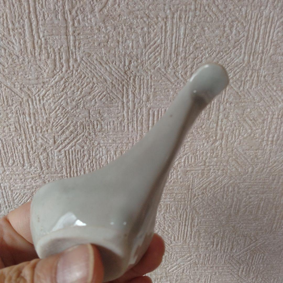 中国古玩青花古染付薄瑠璃宝珠文蓮華二客