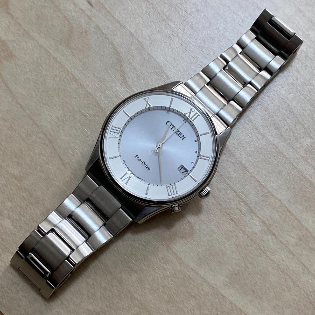 1度使用のみ　国内正規品　シチズン　腕時計　AS1060-54A　白　電波時計