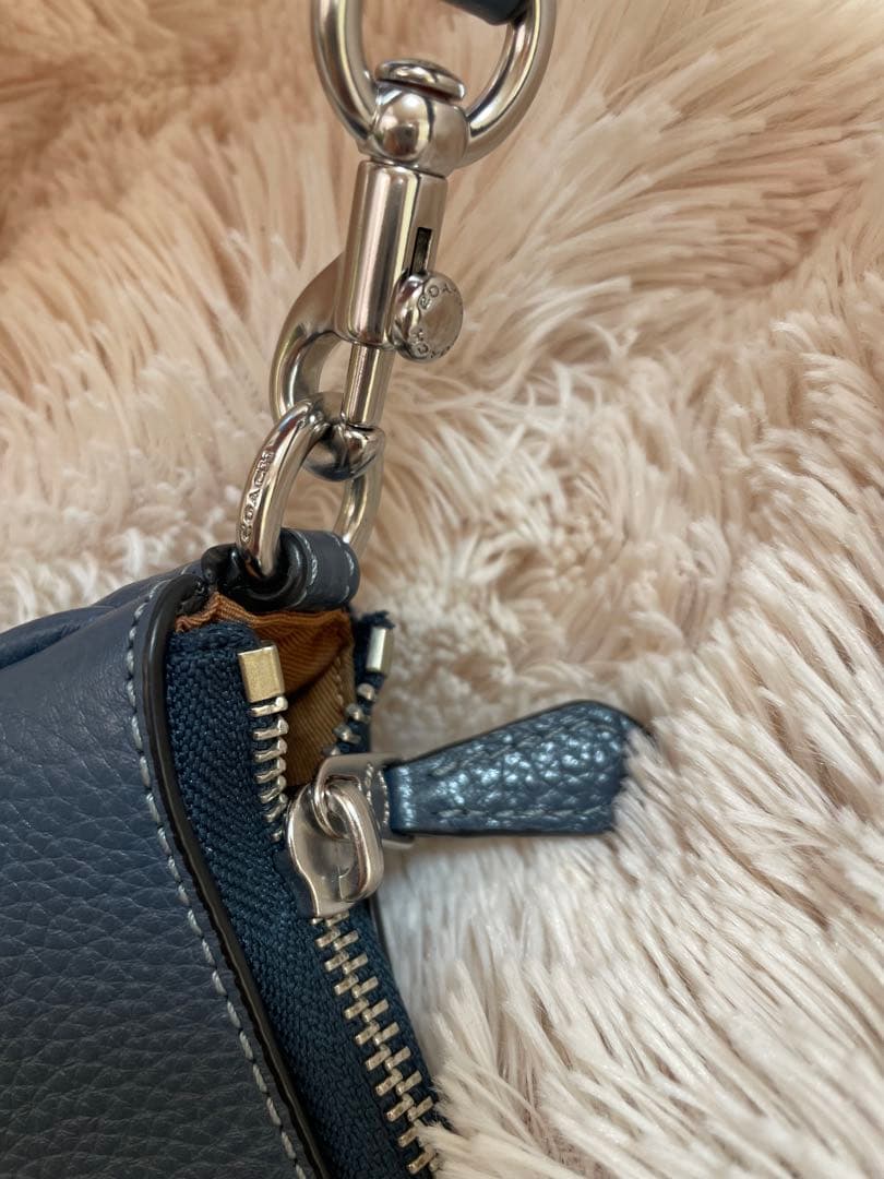 COACH ショルダーバッグ 2way ハンドバッグ ネイビー