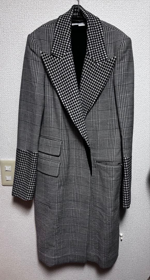 定価30】 STELLA McCARTNEY チェック柄ロングコート