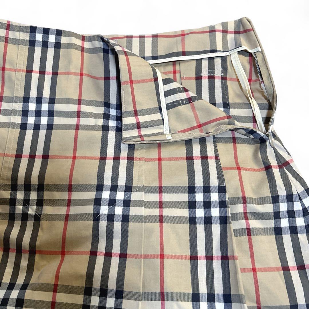 ✨美品✨大きいサイズ バーバリー ボックスプリーツスカート 膝下丈 ノバチェック