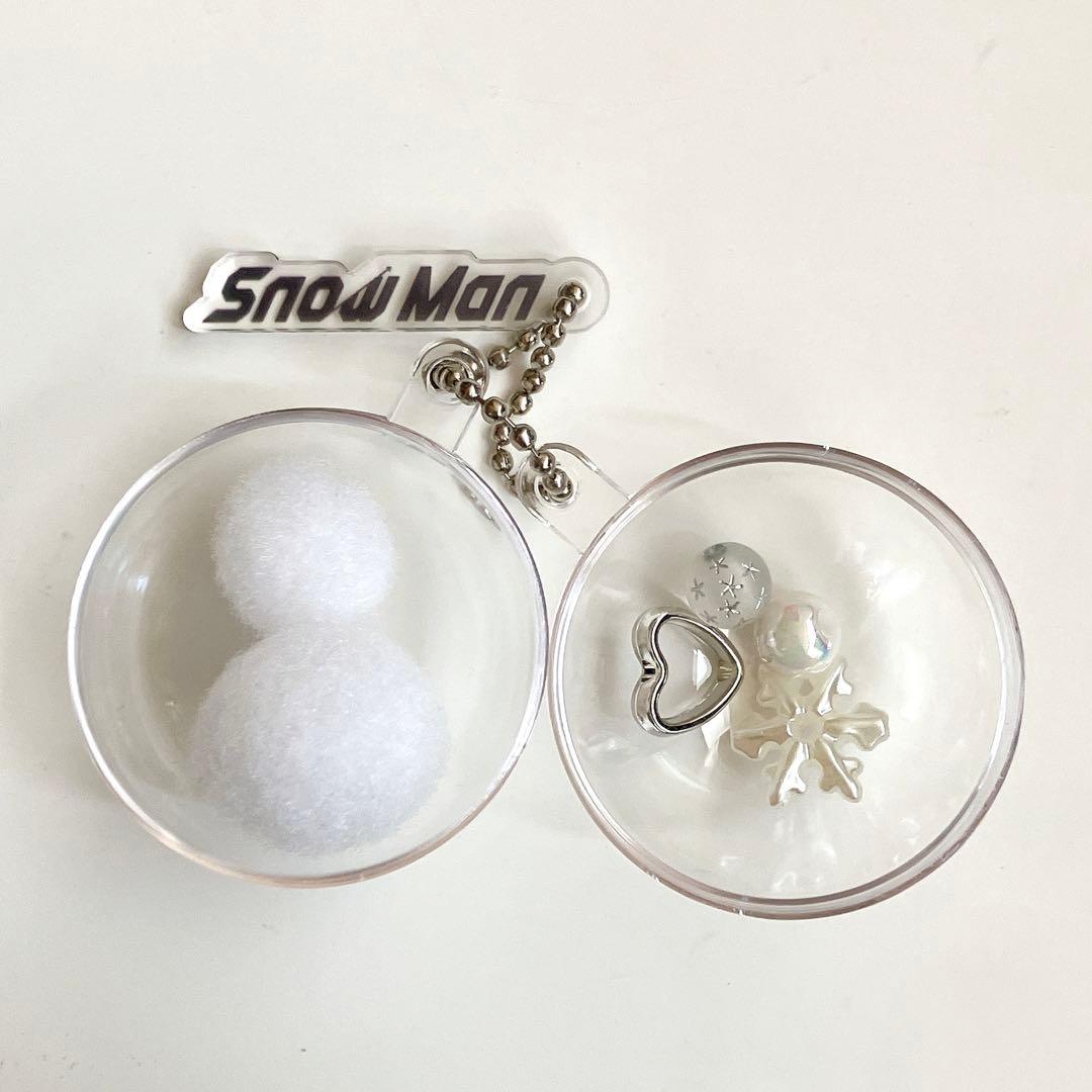 SnowMan☆韓国 ポップアップ スノーボール キーリング キーホルダー