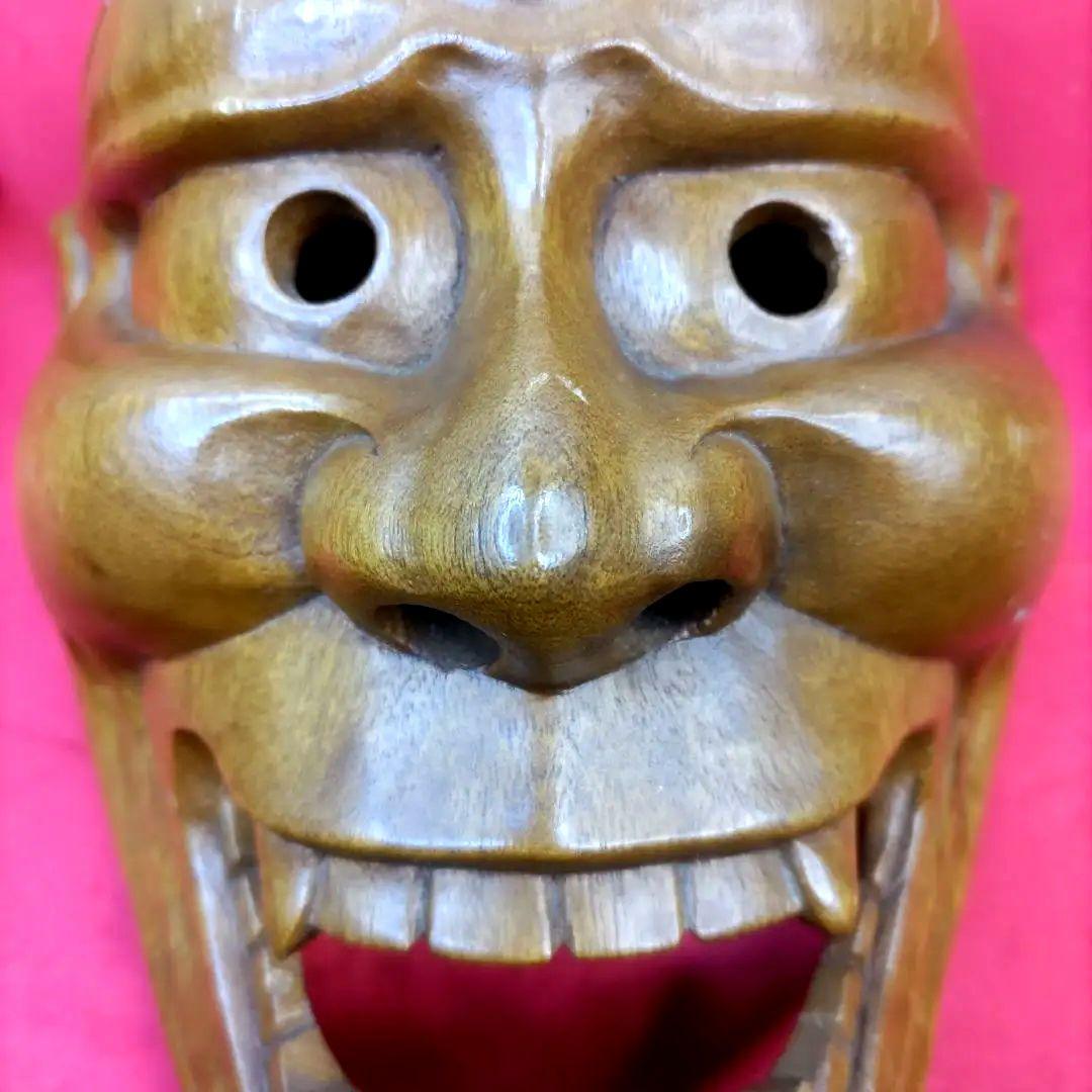 般若 お面 木製 能面 神楽面 壁掛け - メルカリ