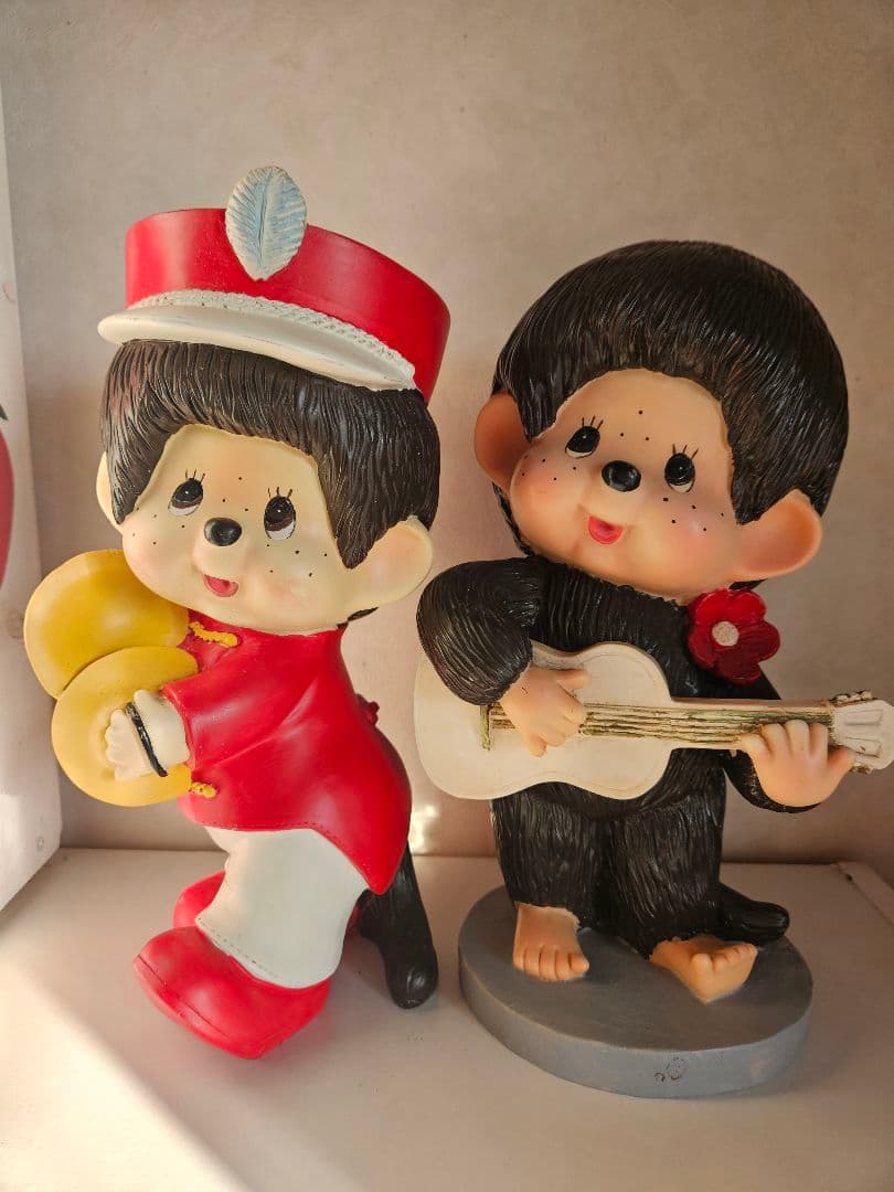 土日限定値下げ☆激レア☆モンチッチ☆ガーデンオブジェ☆置物☆楽器系