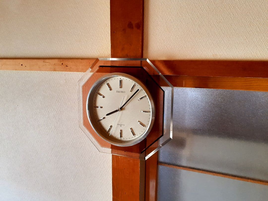 70's　SEIKO　掛け時計　ミッドセンチュリー　ビンテージ　レトロ　八角