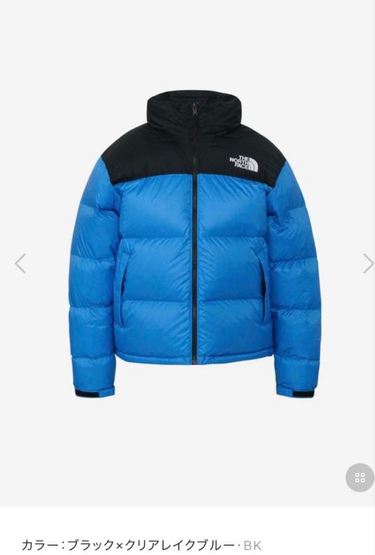 THE NORTH FACE ヌプシジャケット ブラック×クリアレイクブルー L