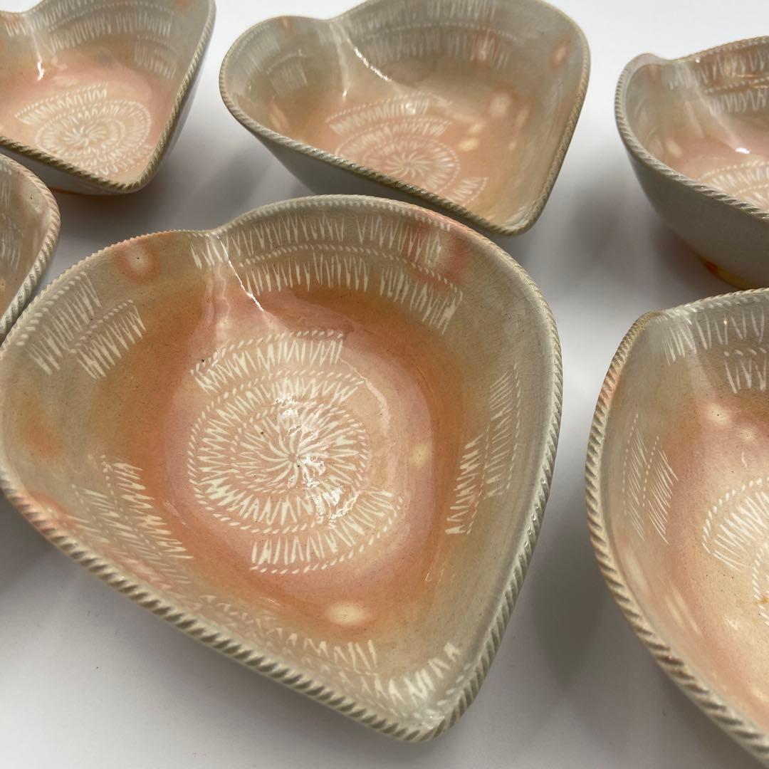 十五代 坂倉新兵衛 萩焼 編笠 向付 6客セット 日本料理 料亭 割烹 和食器