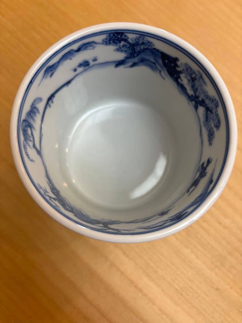 茶道具 筒茶碗 祥瑞写 西村徳泉作