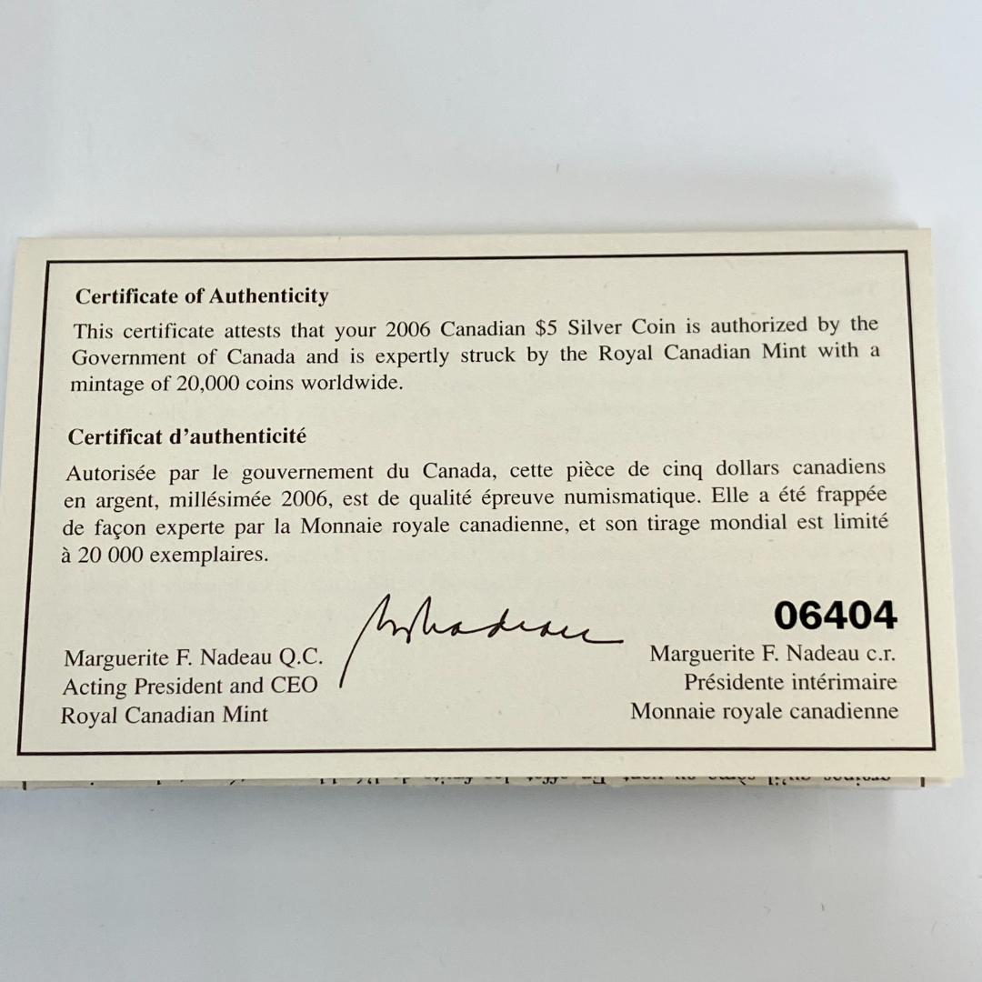 カナダ王立造幣局発行　メイプルリーフ　カラー 2006年