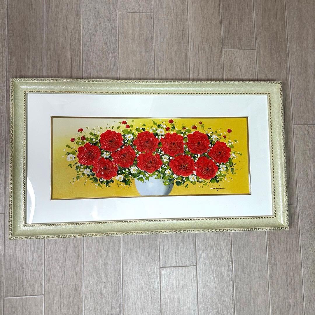 田渕眞兒油絵油彩画薔薇シリーズ花No.3-18-s