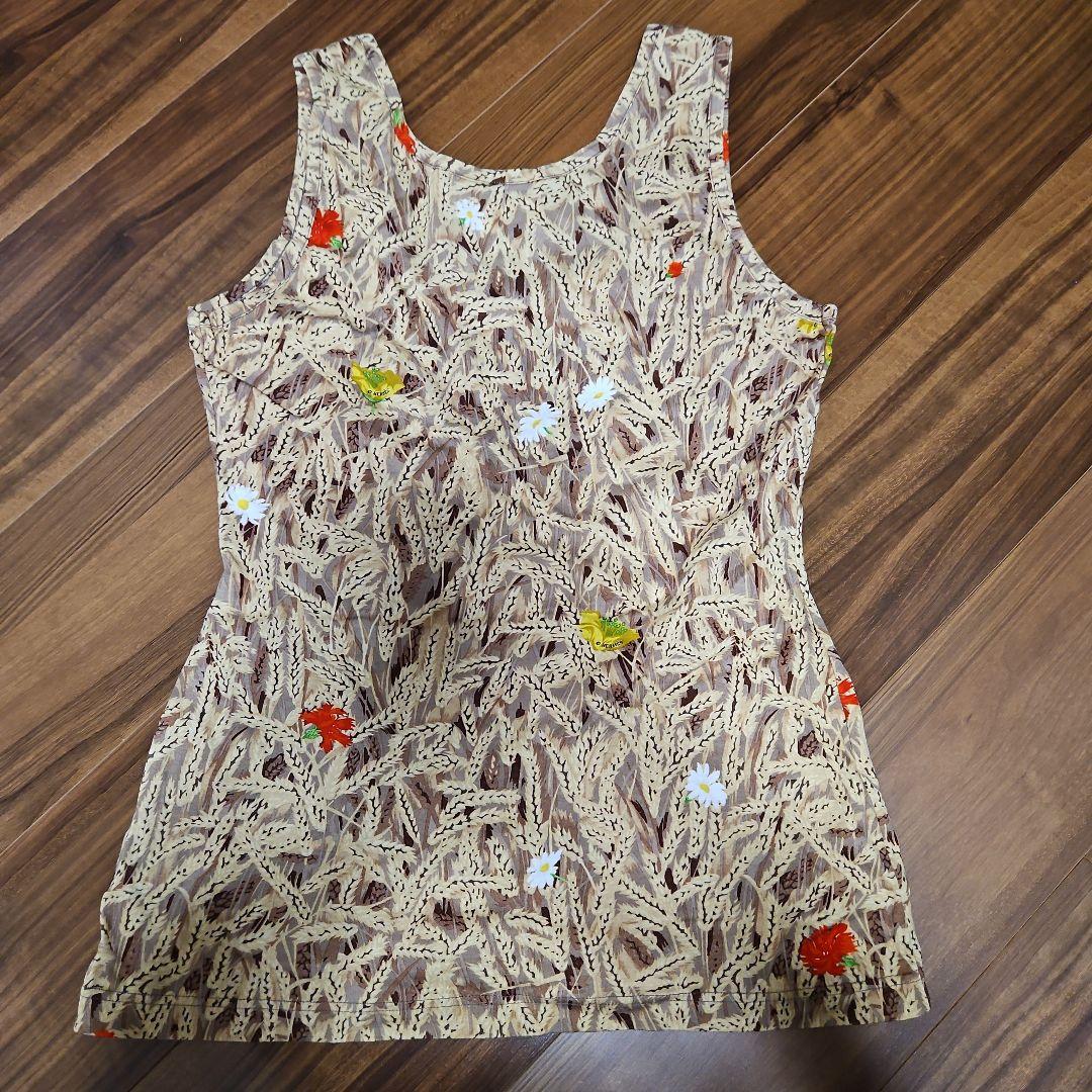 エルメス タンクトップ M 麦柄 花柄