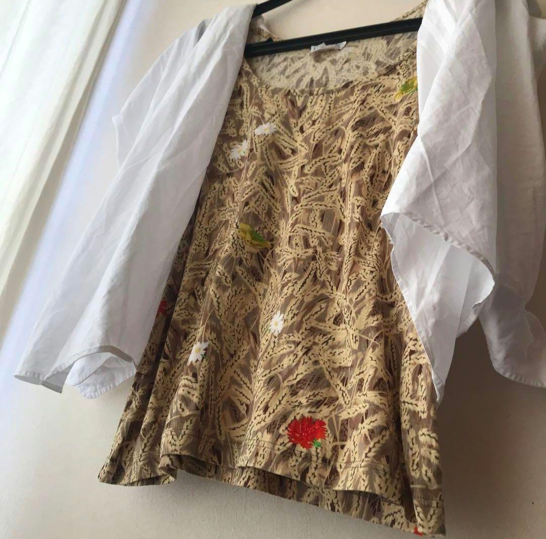 エルメス タンクトップ M 麦柄 花柄