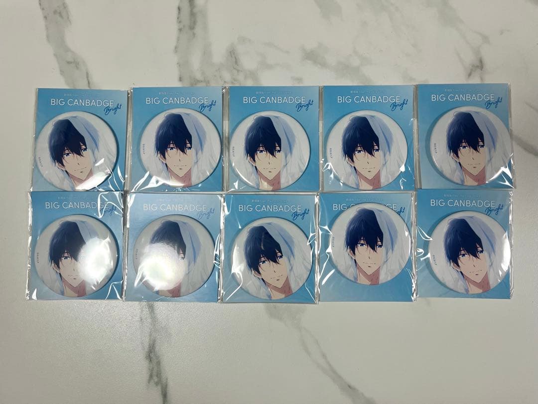 Free! 七瀬遙 Bright ビッグ缶バッジ 10個