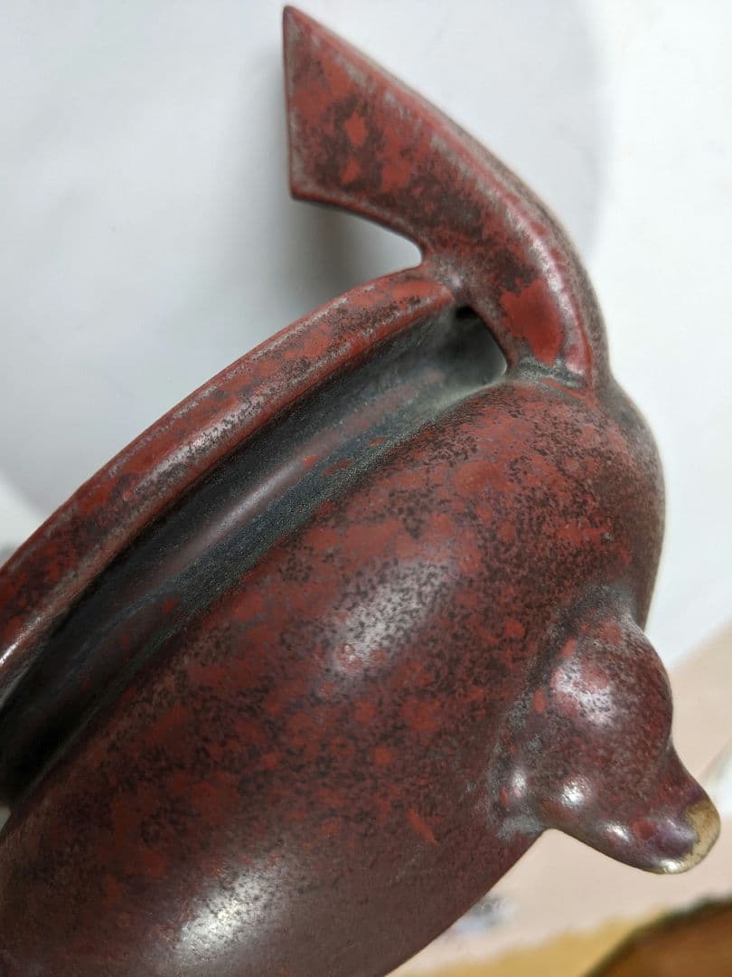 ♢袴形飾り 透し彫り 三足 香炉 古玩 古美術品 工芸品