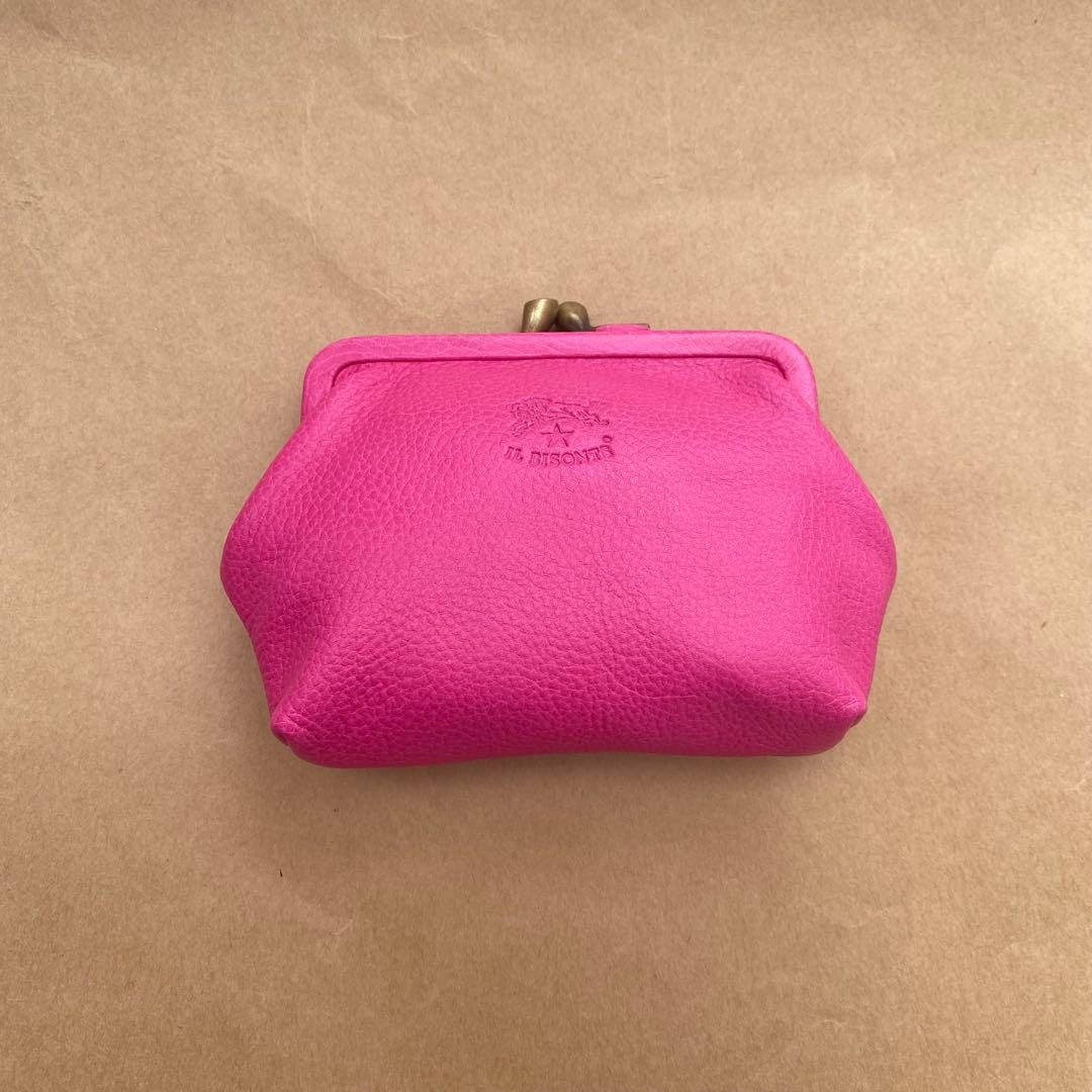 イルビゾンテ　がま口　ポーチ　ミニ財布　ケース　小銭入れ　小物入れ　ピンク