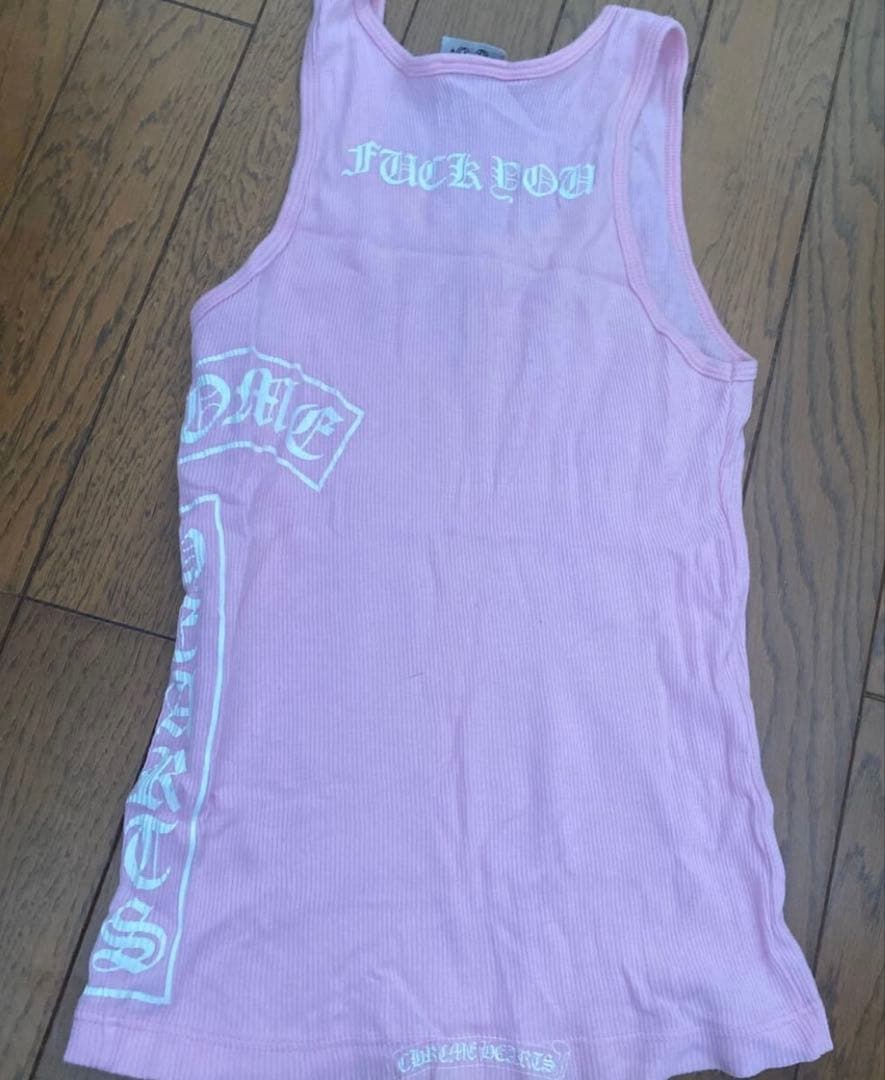 レア 正規 クロムハーツ 正規品　ピンク ビンテージ タンクトップ