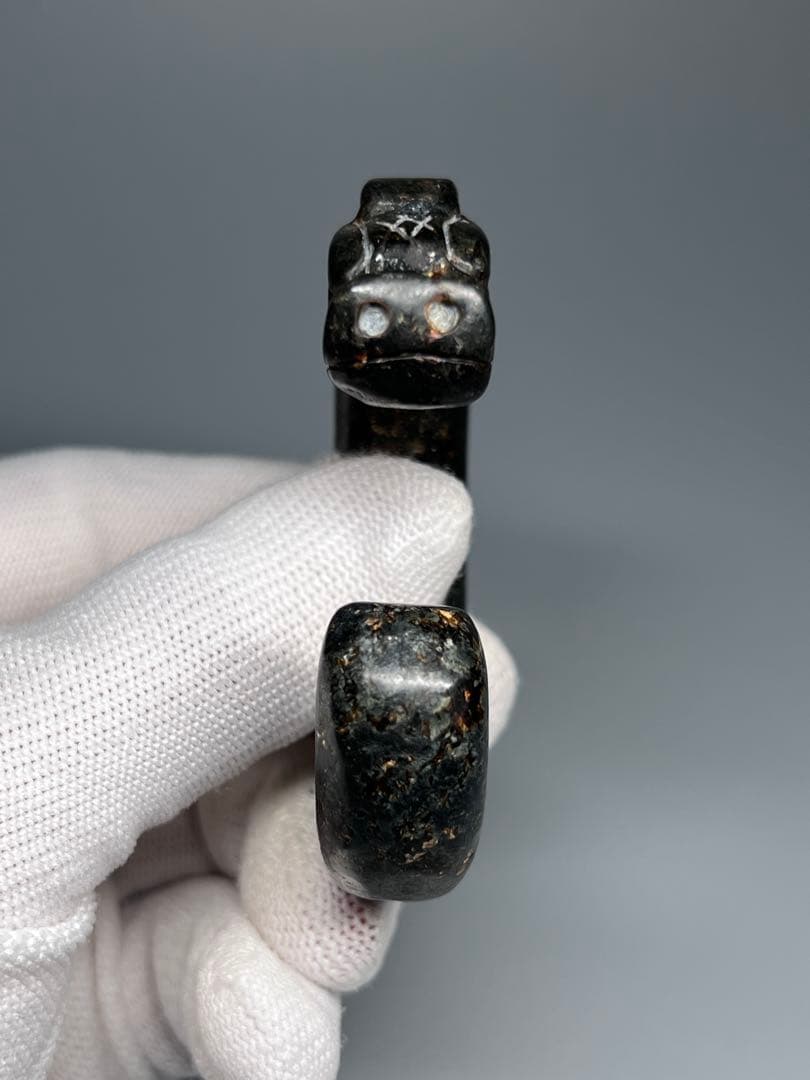 古美術 玉豚竜 紅山文化 C型玉礼器 祭祀器 根付 お守り