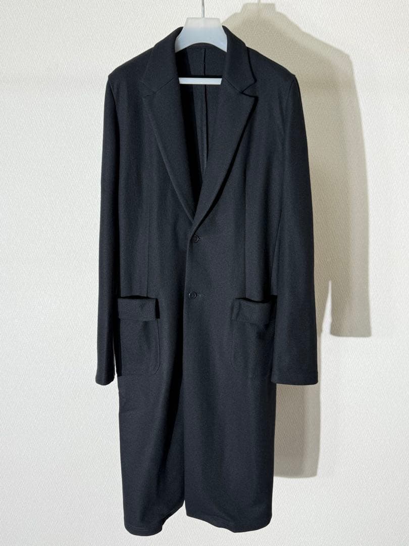 ヨウジヤマモト ウールチェスターコート ロングコート ワイズ Y's ヨウジヤマモト チェスターコート ロング コットン 1 S 黒