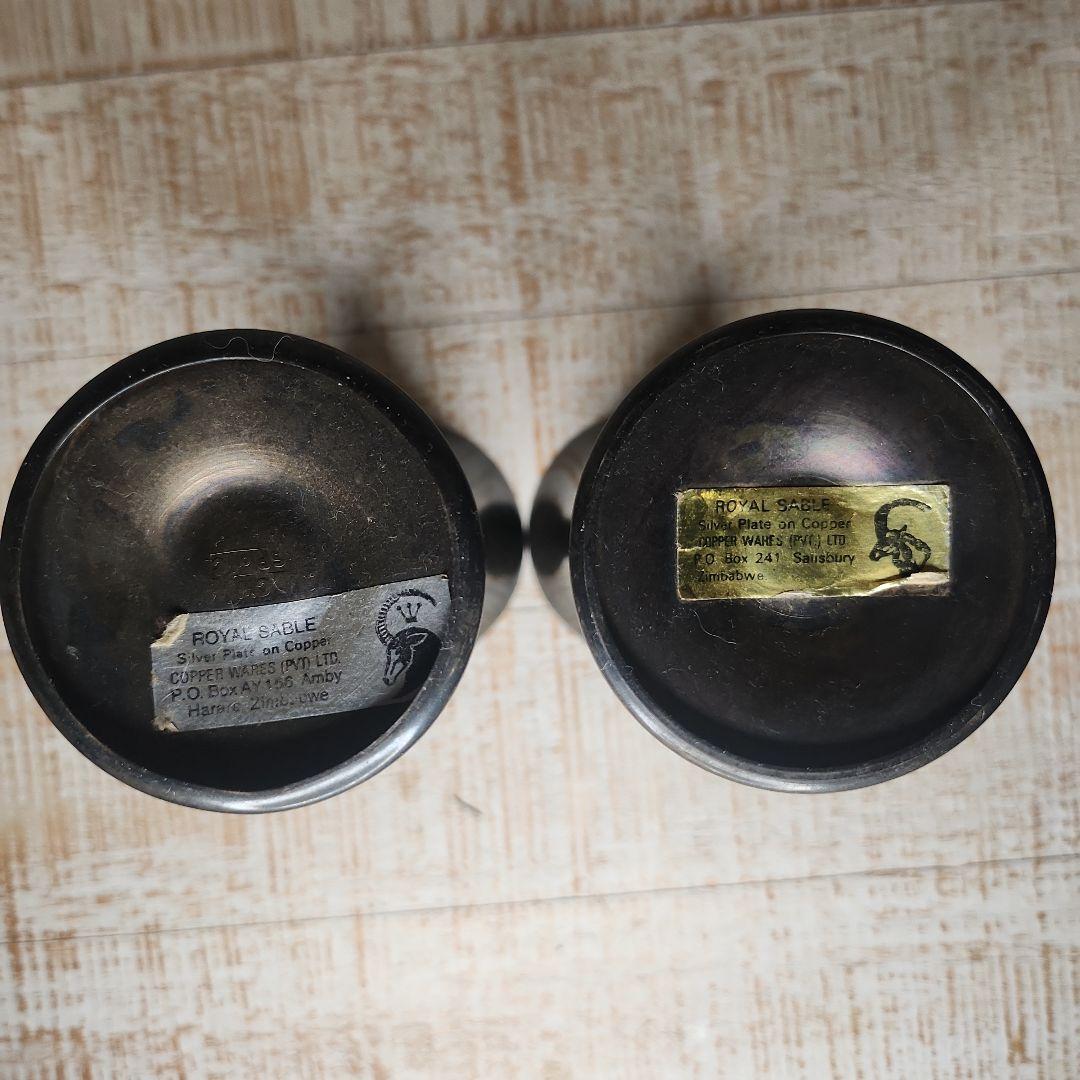  Blue Silver plate on copper 杯 2個