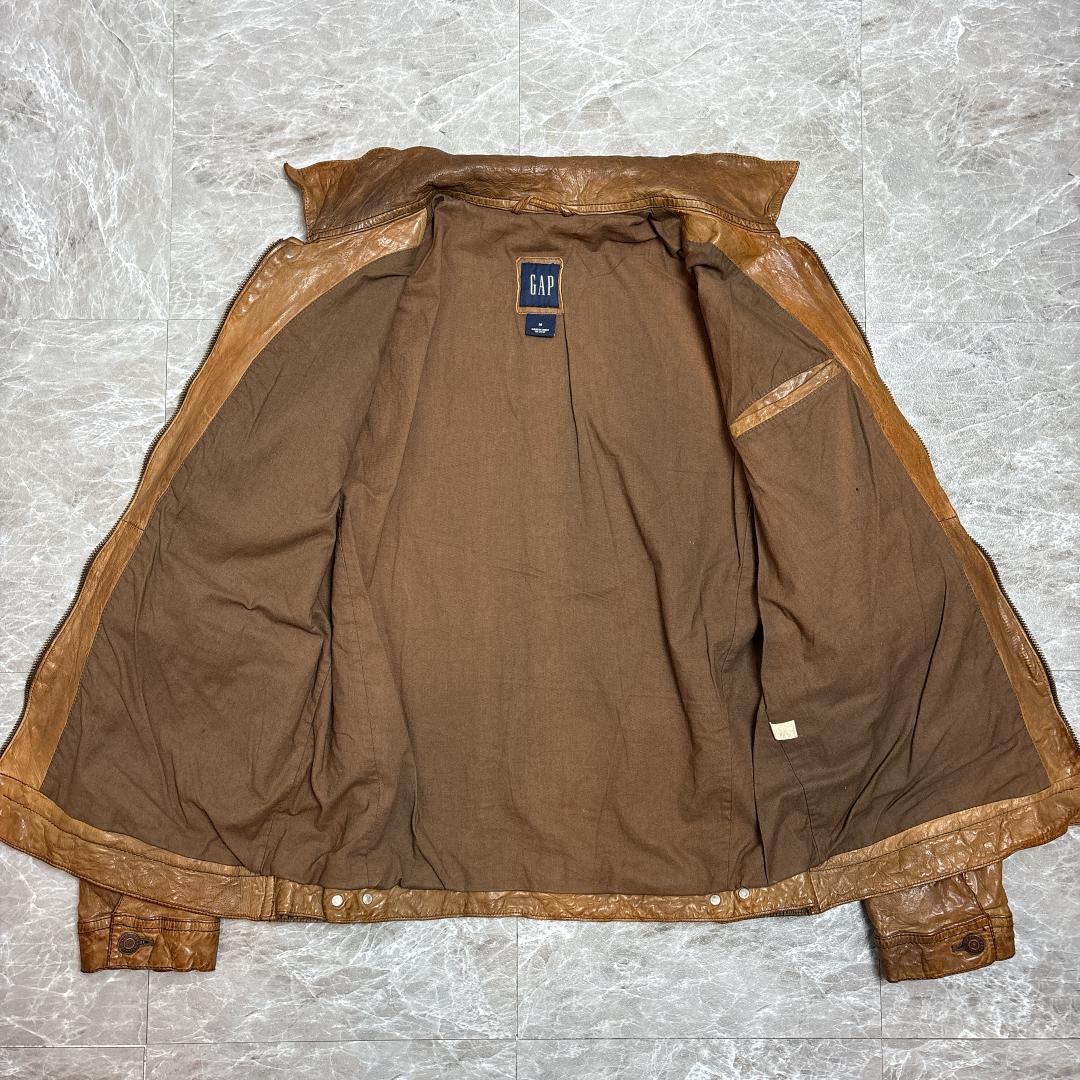 vintage old GAP leather jacket M archive