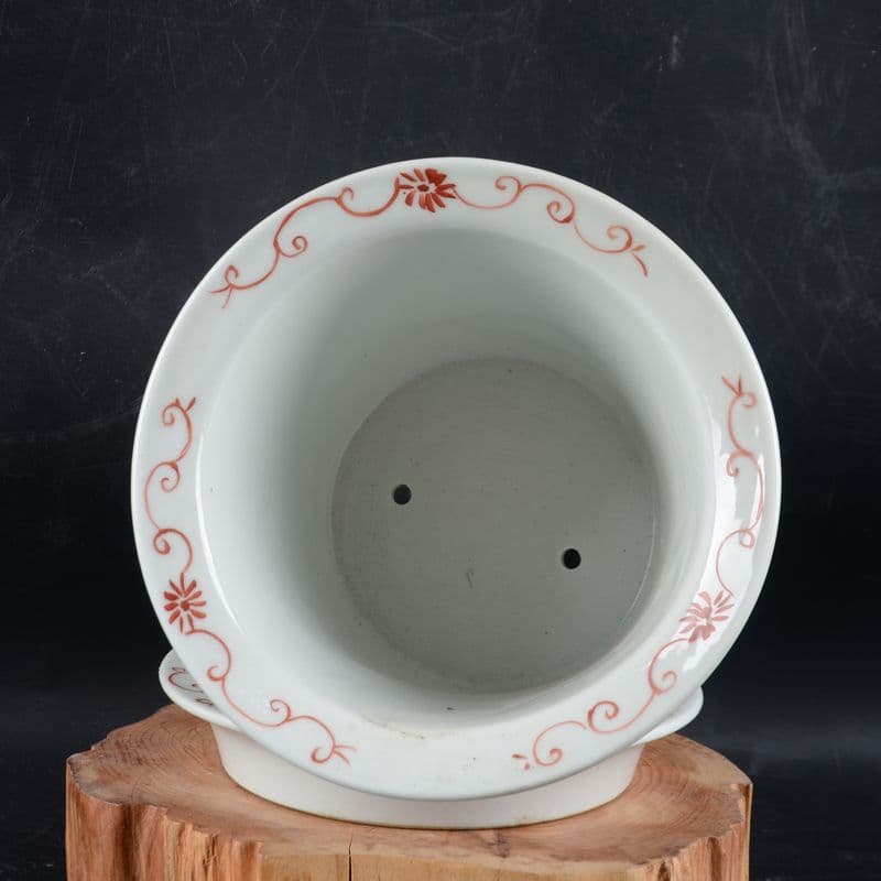 パステル錦鶏牡丹花鳥紋鉢 花鉢盆栽 小品盆栽鉢 大品盆栽鉢の通販はau