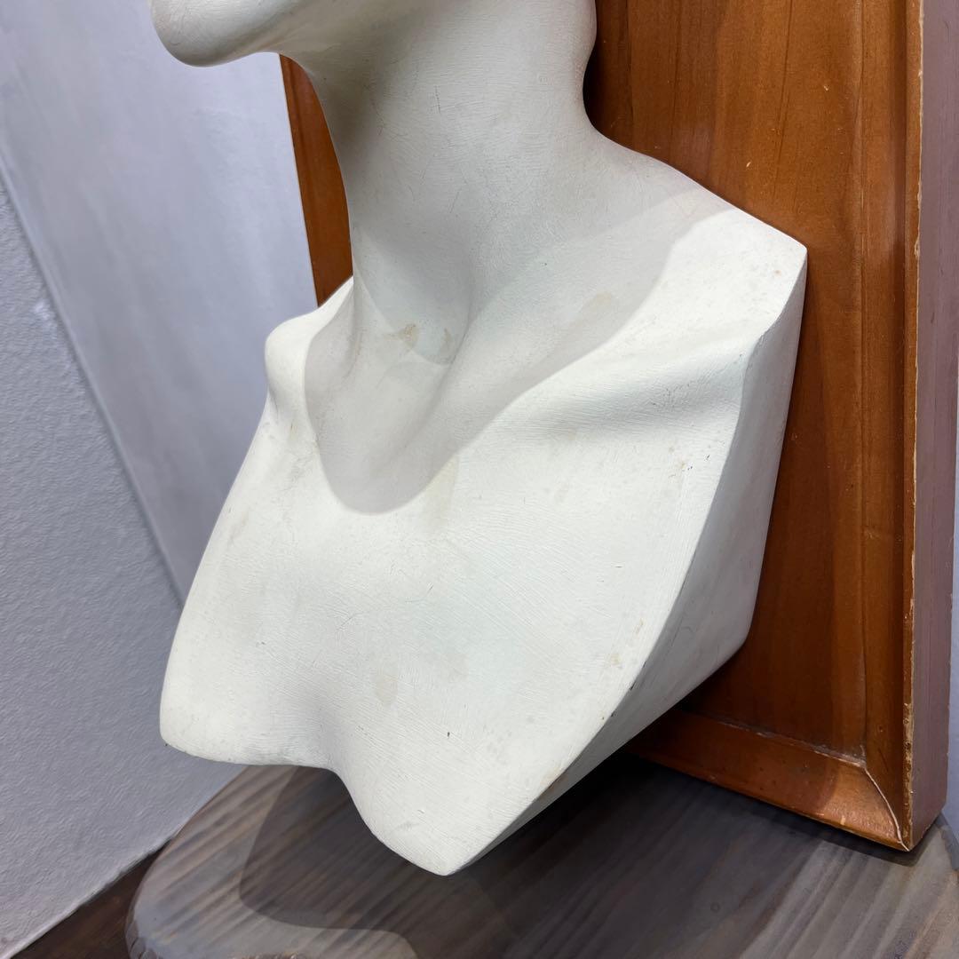 M02755 石膏アート オブジェ 額付き 骨董品 インテリア 置き物