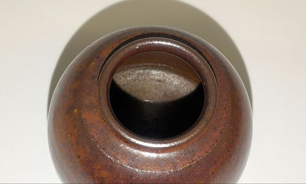 鬼丸碧山』茶入 仕覆 高取 雪山窯 碧山作 茶道具 共箱 西陣織