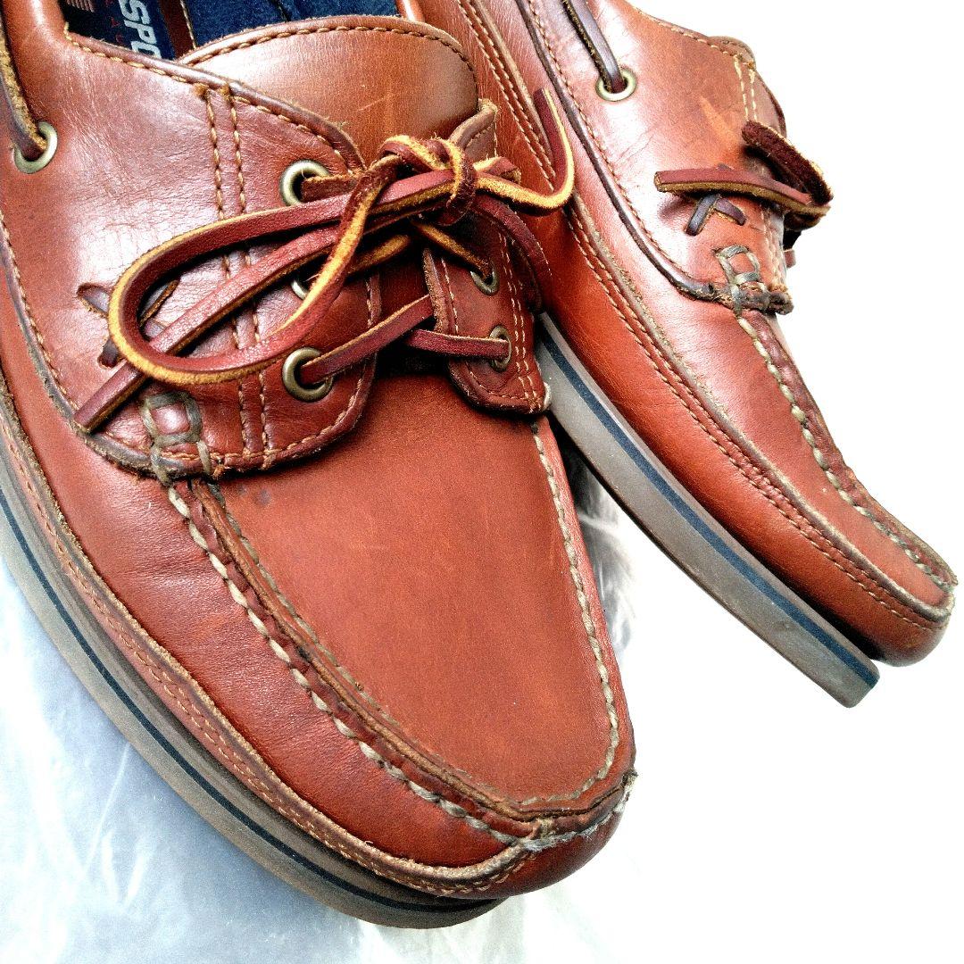 革質良好! ラルフローレン　ポロスポーツ　デッキシューズ　ブラウン　9D