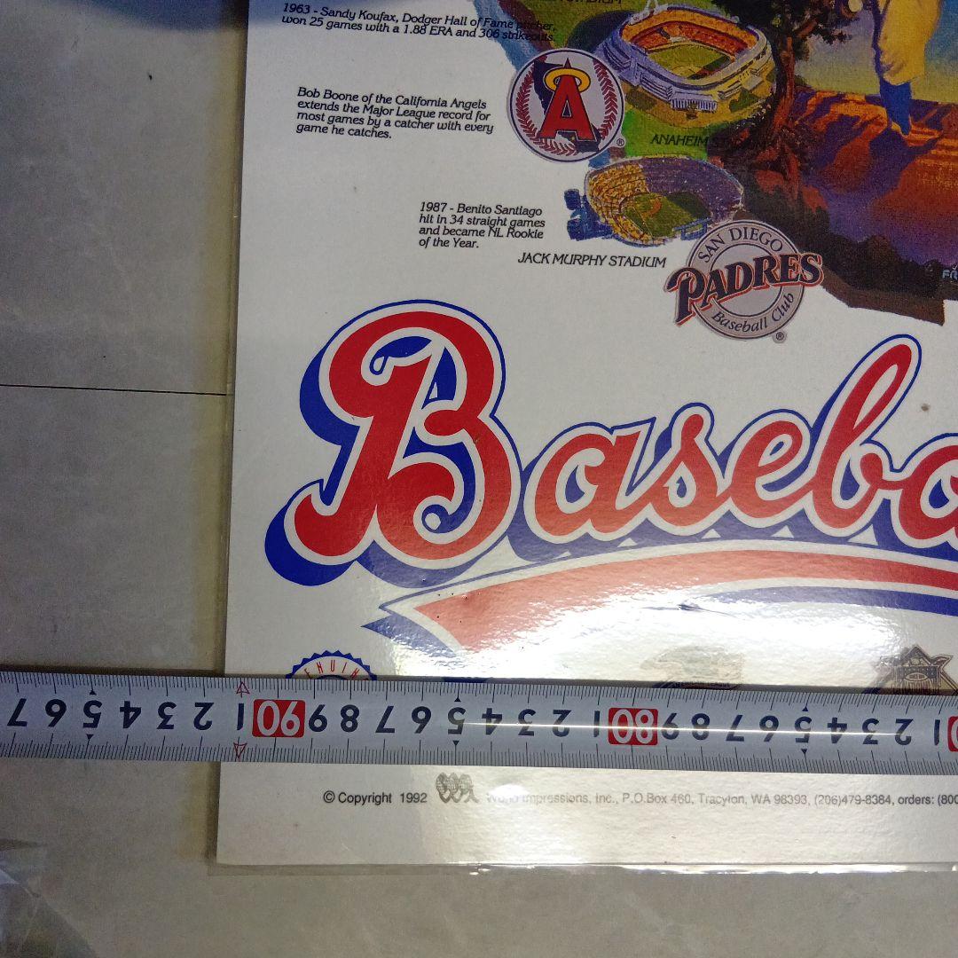 174)Baseball Map Poster 1992年