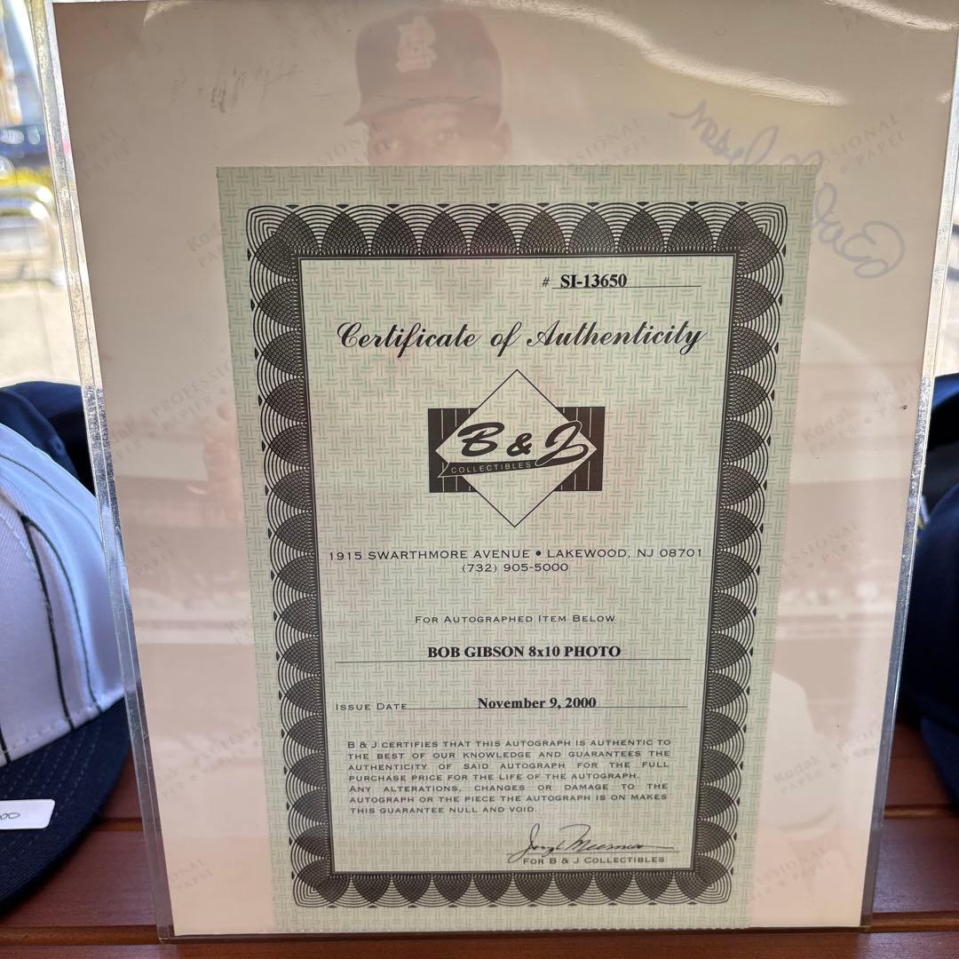 【SALE】MLBボブ・ギブソン選手サイン入り写真