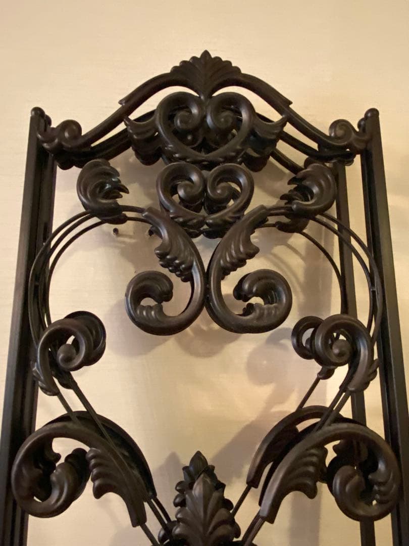 12/20まで！アンティーク調 アイアン製装飾パーテーション 3パネル