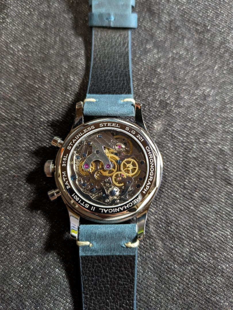 Sugess メカニカル クロノグラフ 腕時計