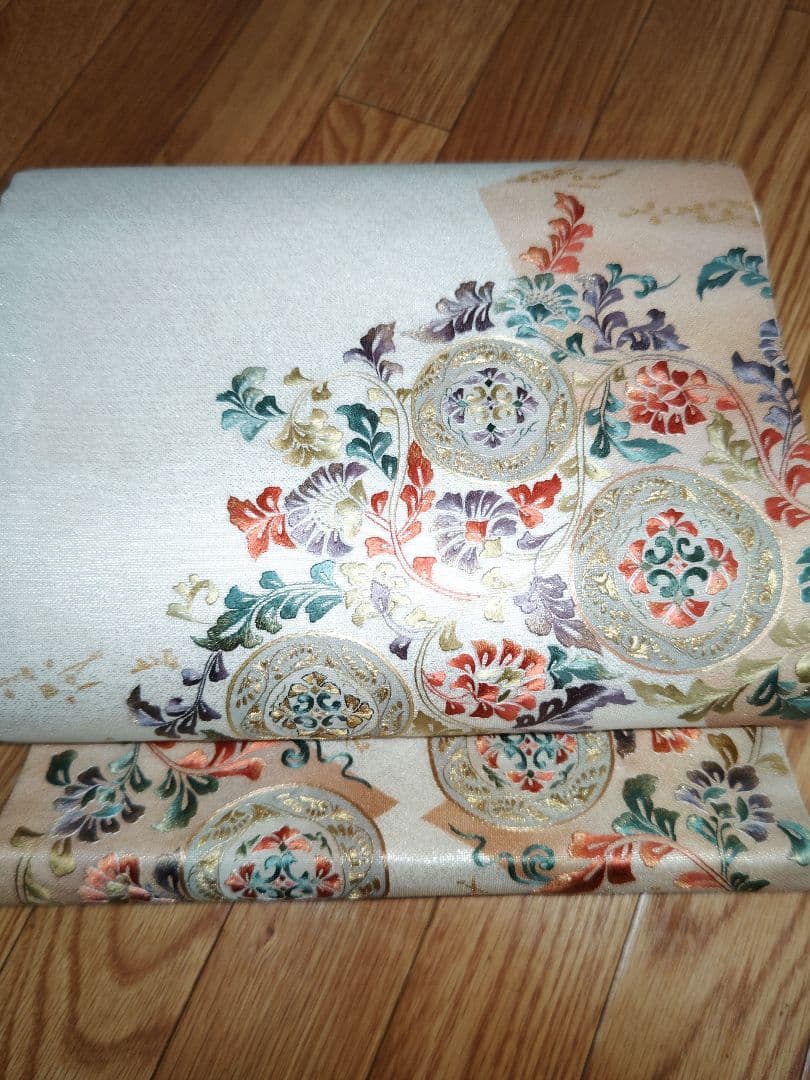 高級袋帯　刺繍　中国蘇州刺繍　夏帯