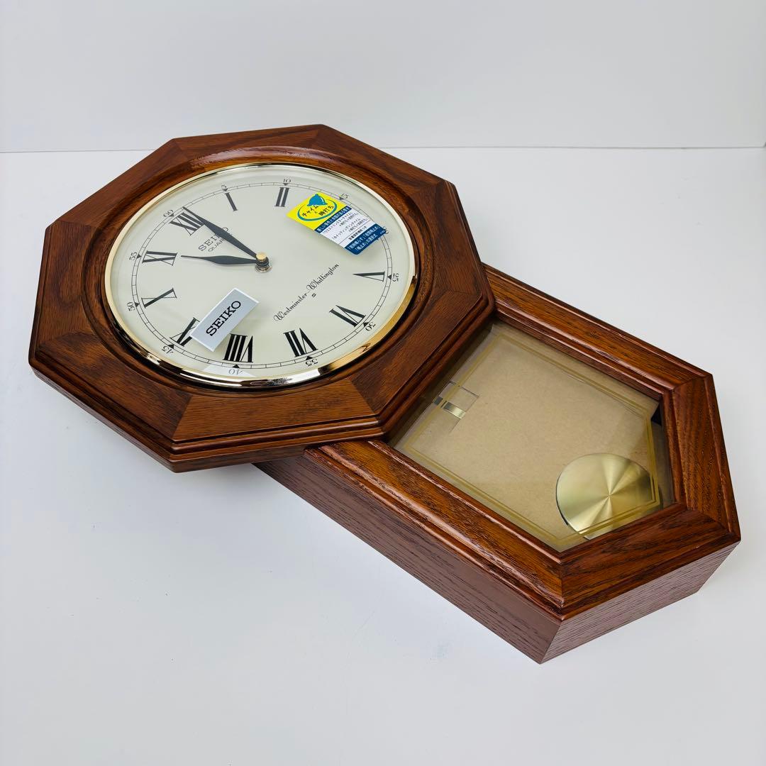 【未使用】SEIKO アンティーク調柱時計　RQ322B 昭和レトロ