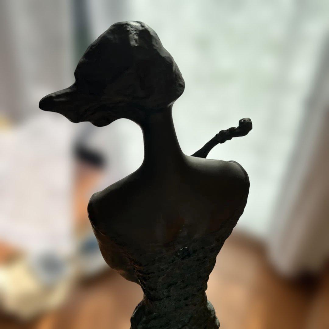 ブロンズ製女性像 バイオリンを持つ女 銅像 彫刻 高さ1.17m