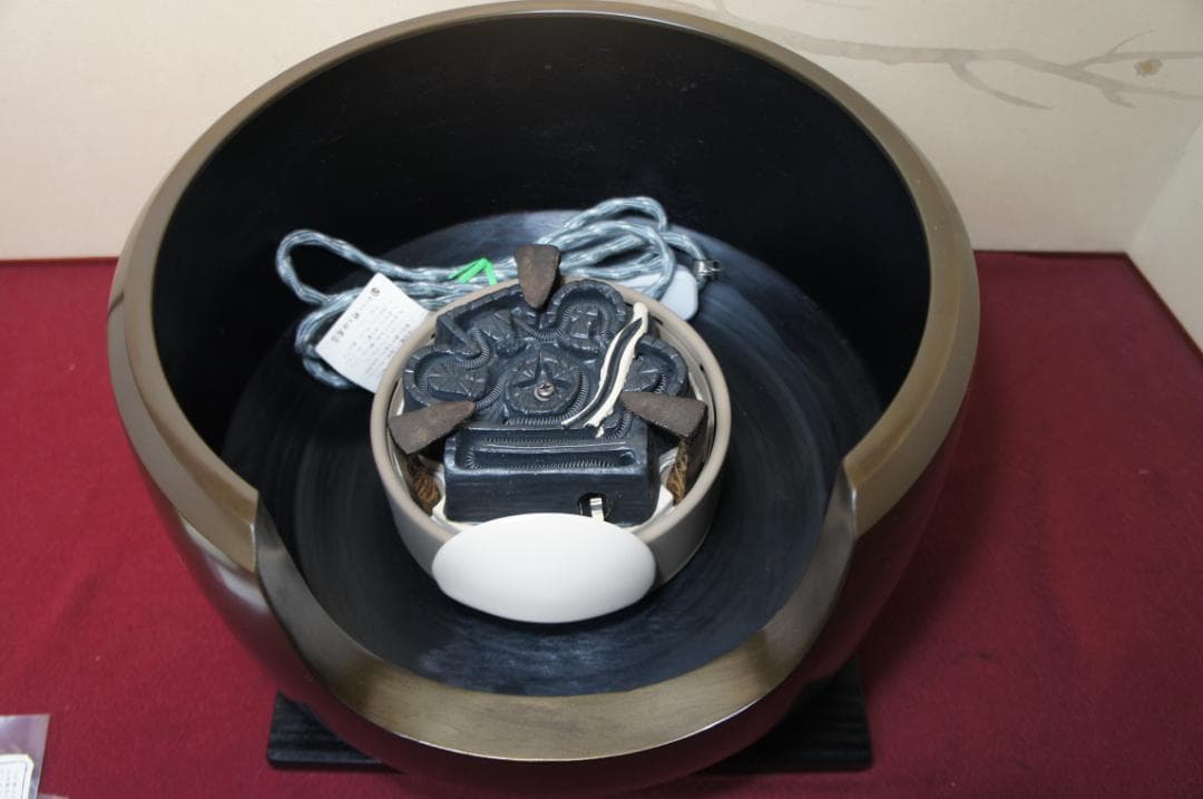 本漆手塗 松笠松葉蒔絵 利休箱 木製溜塗 仁清扇面 手塚桐鳳 S963