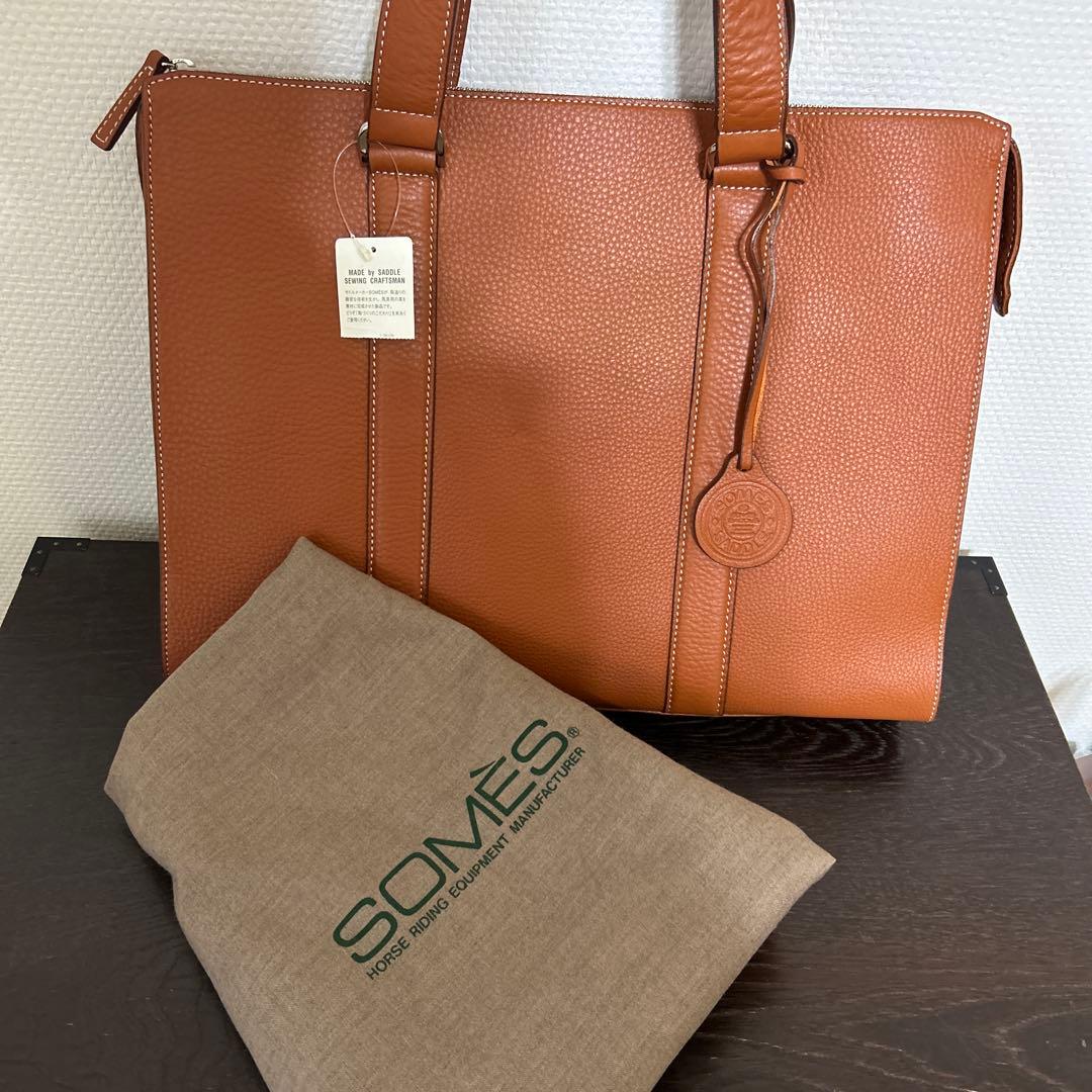 新品未使用✴︎ソメス✴︎ライトブラウンレザー ビジネスバック 男女兼用