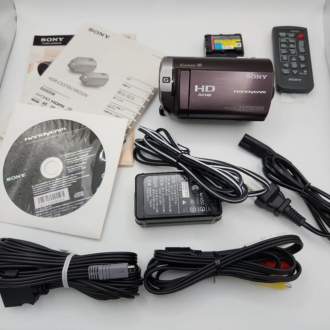 SONY HDR-CX370V ビデオカメラ ボルドーブラウン