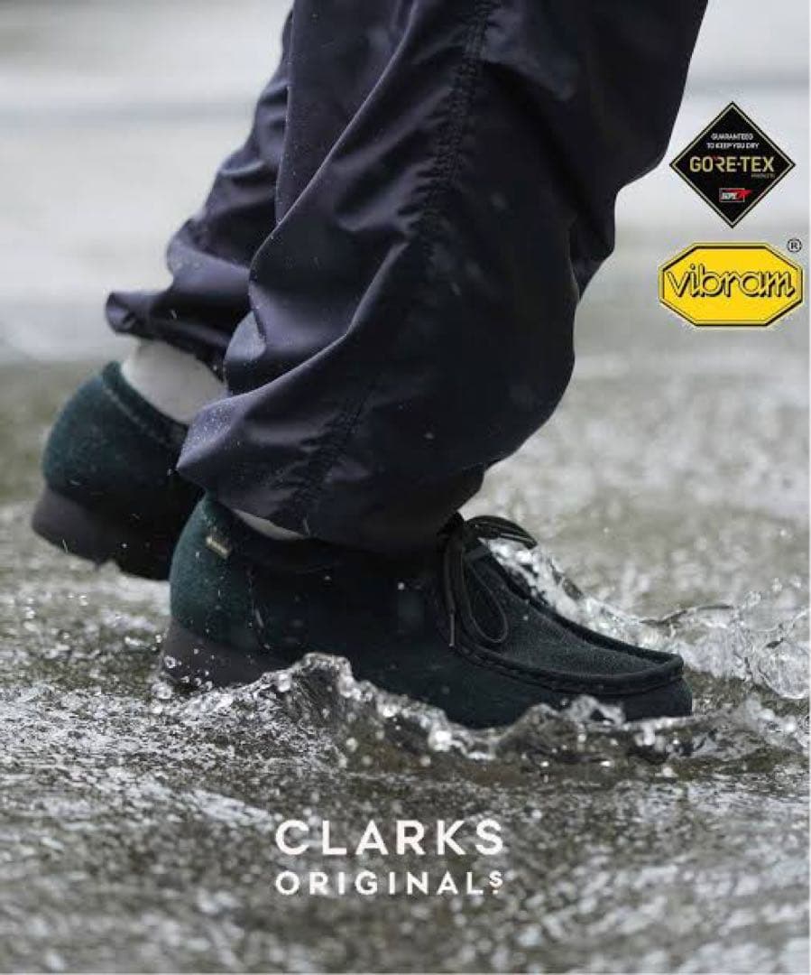 新品 CLARKS WALLABEE ゴアテックス UK9 クラークス GTX