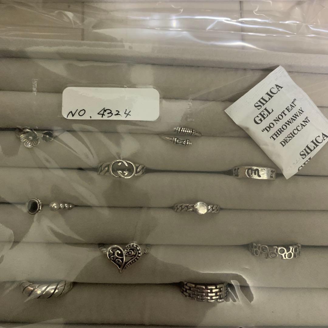 シルバー調リングセット 多様なデザイン9個セット