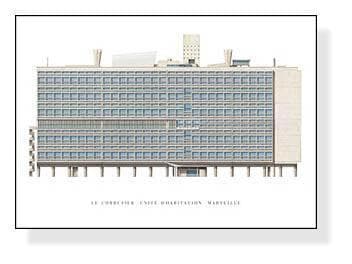 額装済/ユニテ ダビタシオン/ル コルビジェ/インテリア/アート