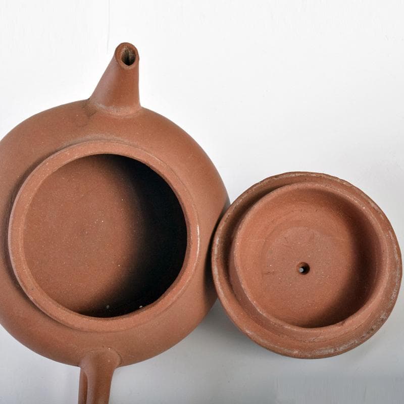 中国 花間伴咏月下侶吟 紫砂 朱泥 急須 茶壷 M